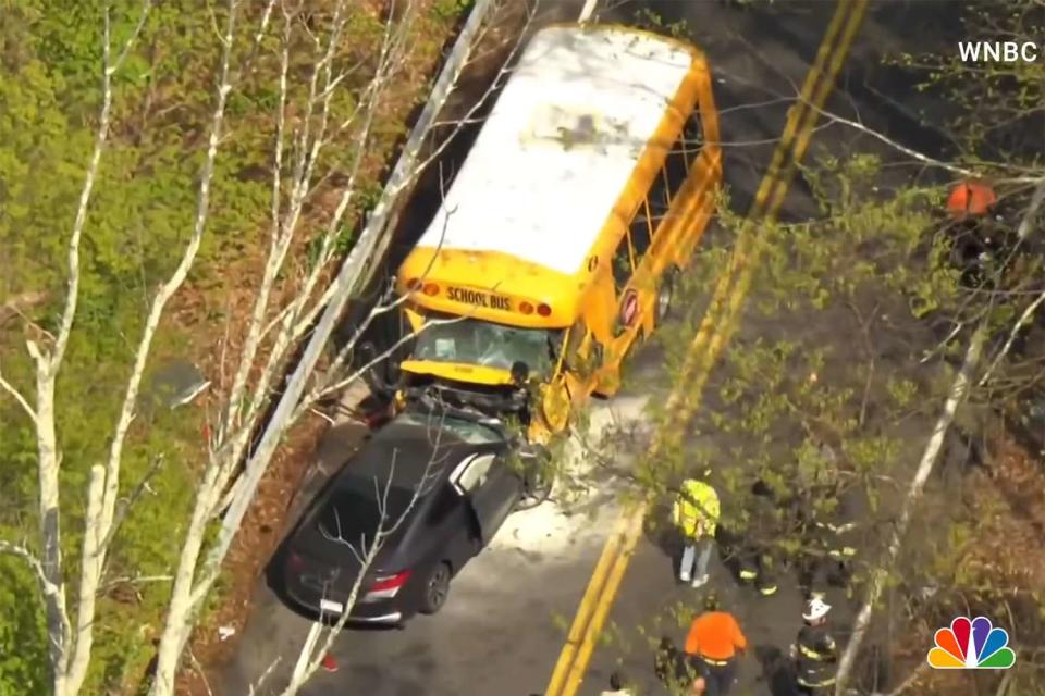 NBC News/Youtube Scene of New York school bus crash