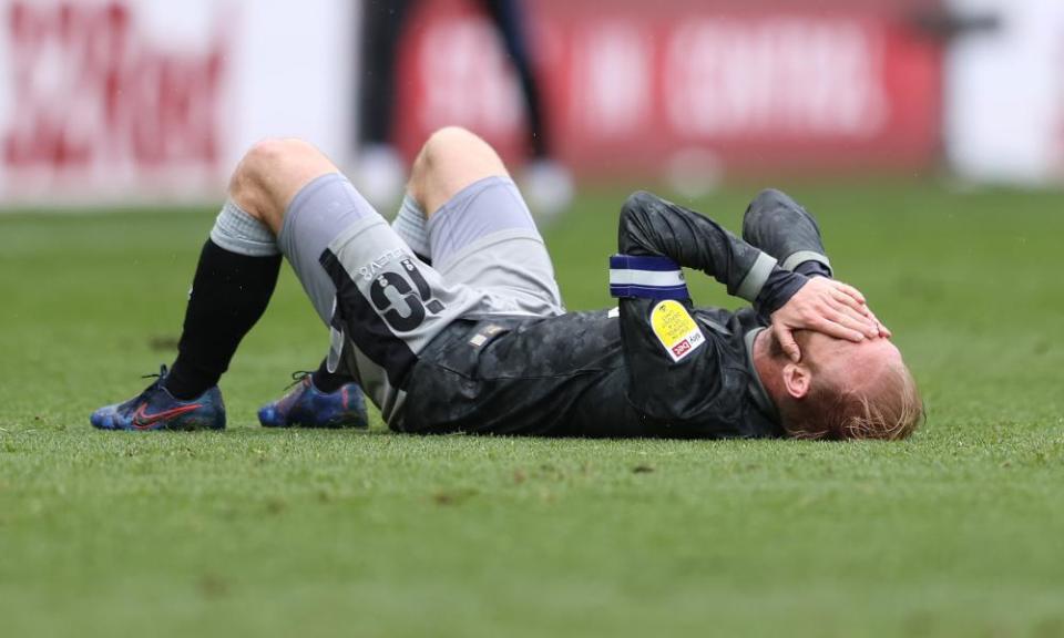 A shattered Barry Bannan of Sheffield Wednesday after relegation was confirmed for his side.