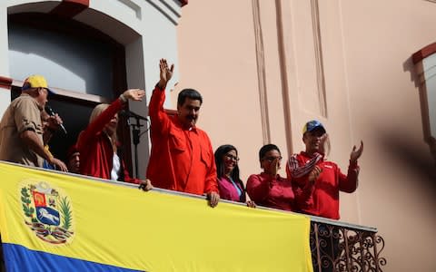 Nicolas Maduro remained defiant, leading counter protest - Credit: &nbsp;Anadolu/&nbsp;Anadolu