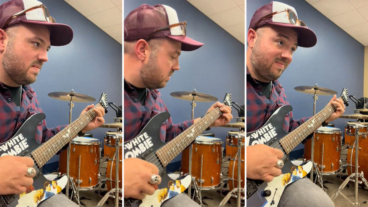  Trey Hensley shreds some country on a Kirk Hammett signature guitar. 