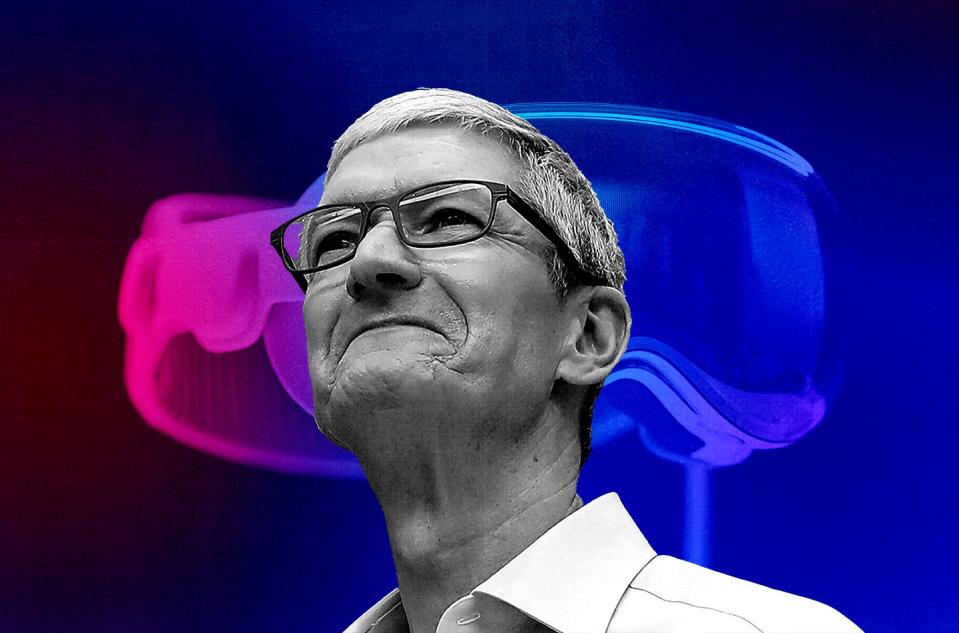 Photo Illustration of Tim Cook.