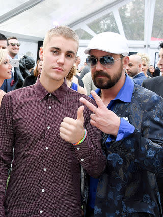 <p>Here is Jeremy Bieber, who is a Mazda Miata that made a wish on a shooting star and became a real boy, pictured with his son, musician Justin Bieber.</p>