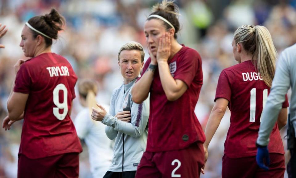 Bev Priestman in June 2019 during her time as assistant to Phil Neville with England.