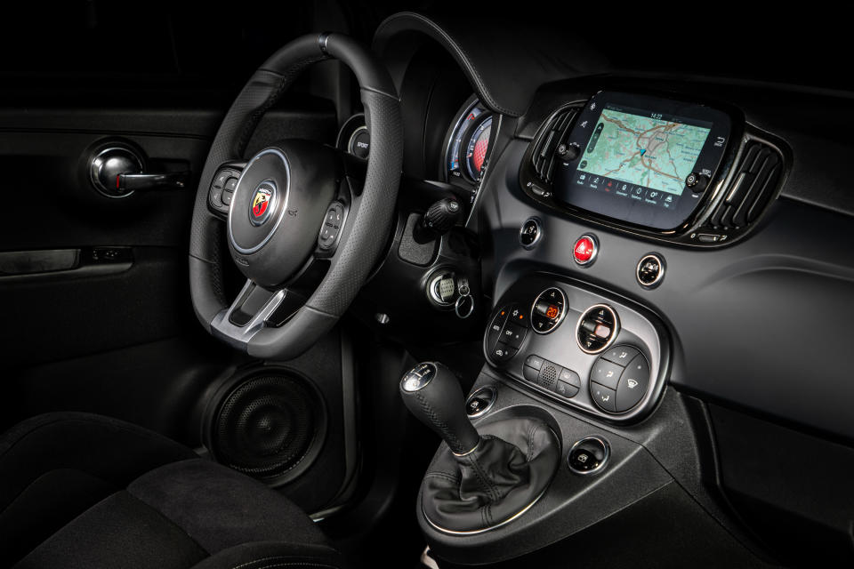 All versions get a seven-inch touchscreen included. (Abarth)