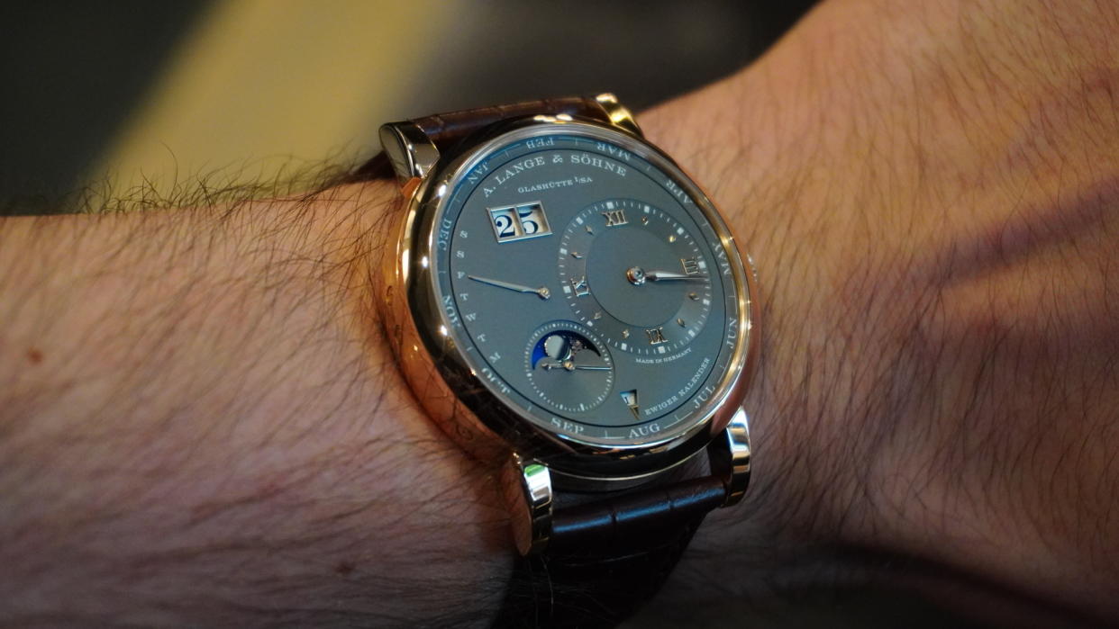  The A Lange and Sohne Lange 1 watch. 