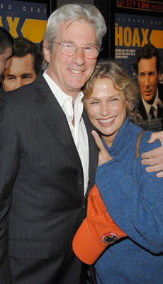 Richard Gere and Lauren Hutton at the New York premiere of Miramax Films' The Hoax