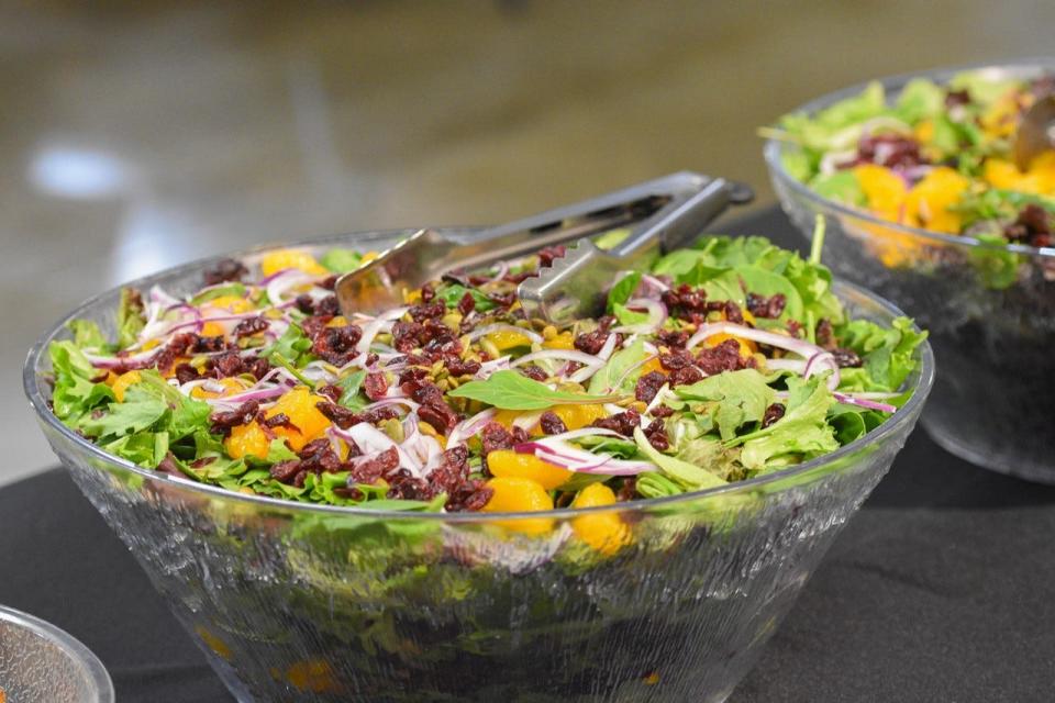 A seasonal fresh cranberry salad was on the menu at The Victors Event Center during the Fremont Women’s Connection meeting on Nov. 14.