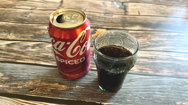 Coca-Cola Spiced in glass