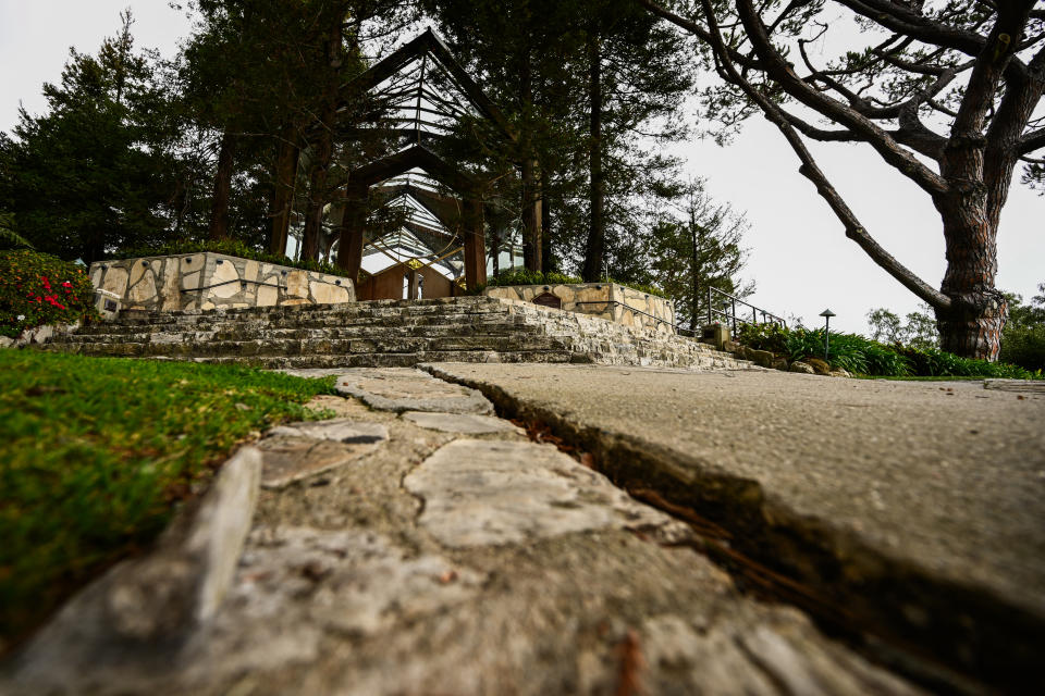 The Wayfarers Chapel on February 16 (Patrick T. Fallon / AFP)