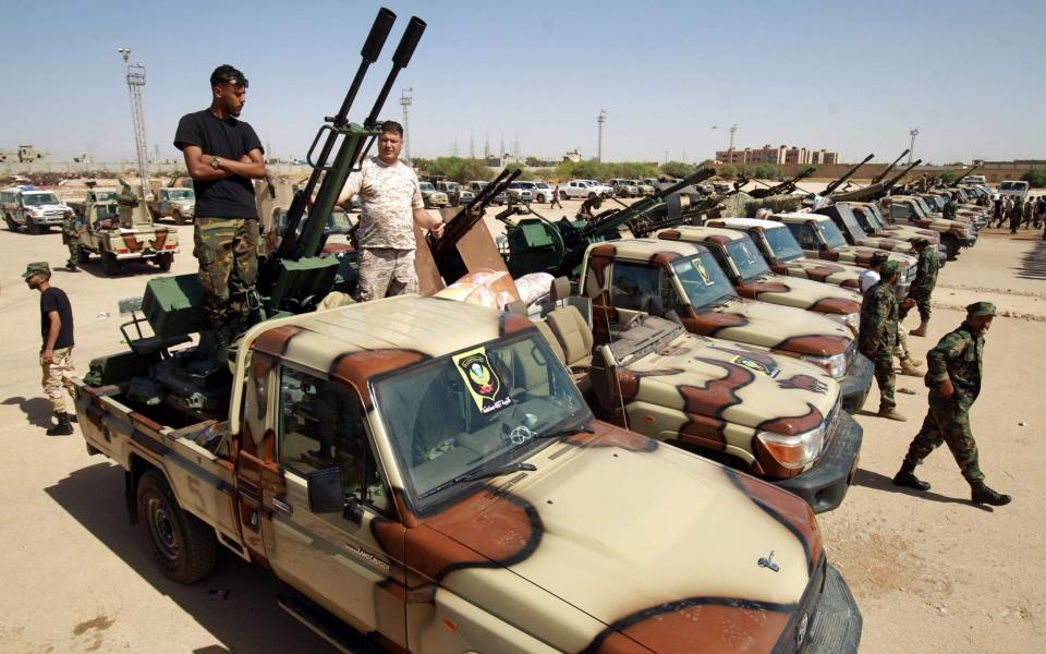  A file photo taken on June 18, 2020 shows members of the self-proclaimed eastern Libyan National Army - AFP 