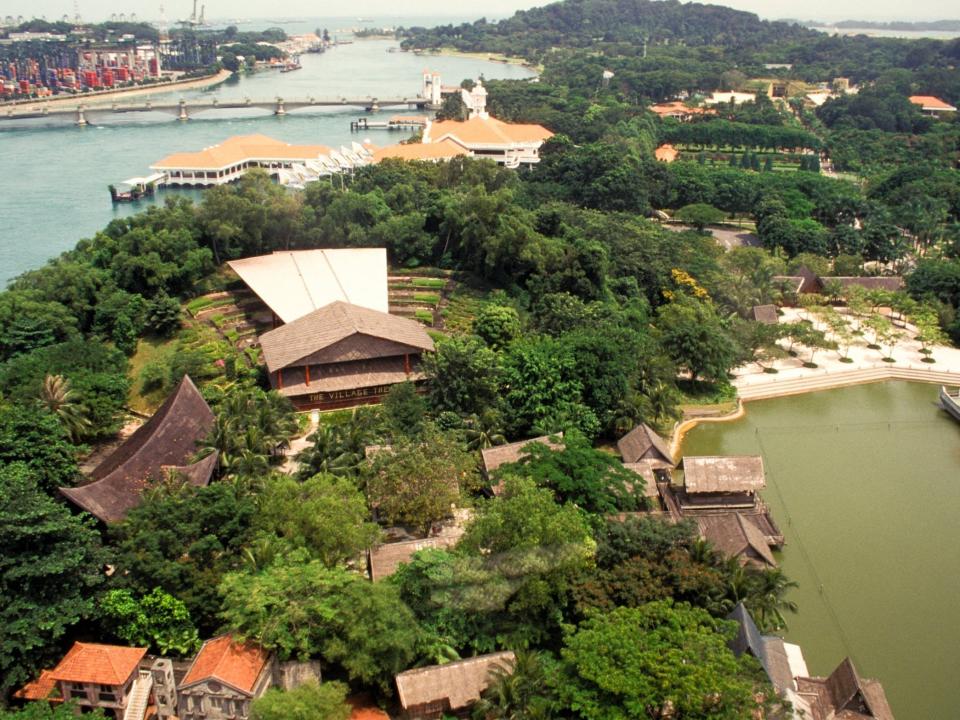 An aerial view of the forest on Sentosa Island in 2009.