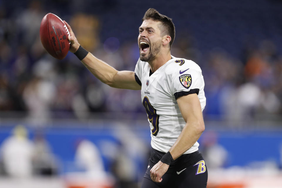 Baltimore Ravens kicker Justin Tucker booted an NFL record-setting 66-yard field goal as time expired to beat the Detroit Lions in Week 3. (Raj Mehta/USA TODAY Sports)