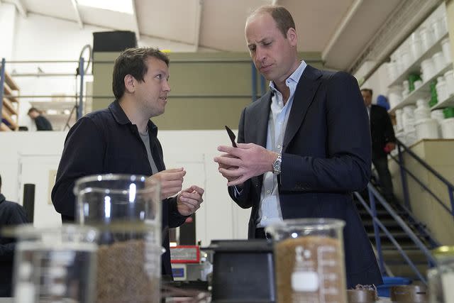Kin Cheung-WPA Pool/Getty Images Prince William visits 2022 Earthshot Prize Winner Notpla