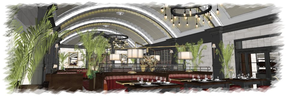 A rendering of the planned Big Rock Italian Chophouse restaurant in Birmingham.