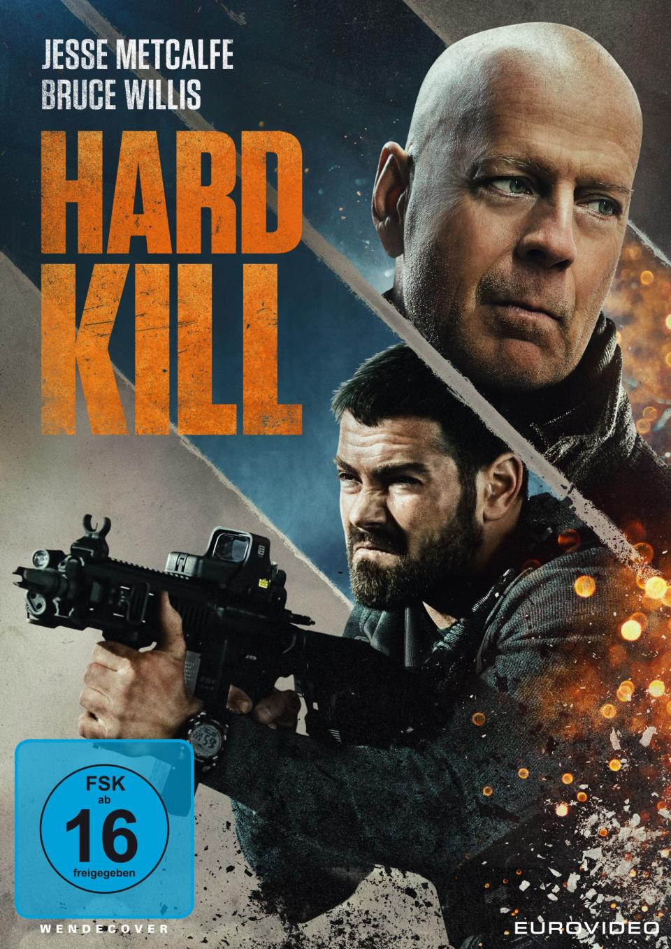 Nach "Trauma Center" und "Survive the Night" ist "Hard Kill" die dritte Zusammenarbeit von Regisseur Matt Eskandari und Schauspieler Bruce Willis. (Bild: EuroVideo)