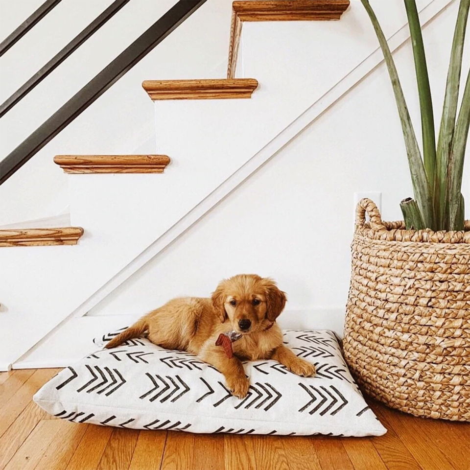 modern mud cloth dog bed