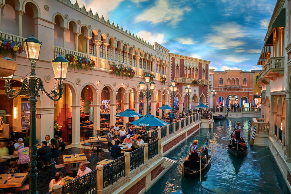 Brookfield’s luxury-laden, Venetian-style Grand Canal Shops in Las Vegas.