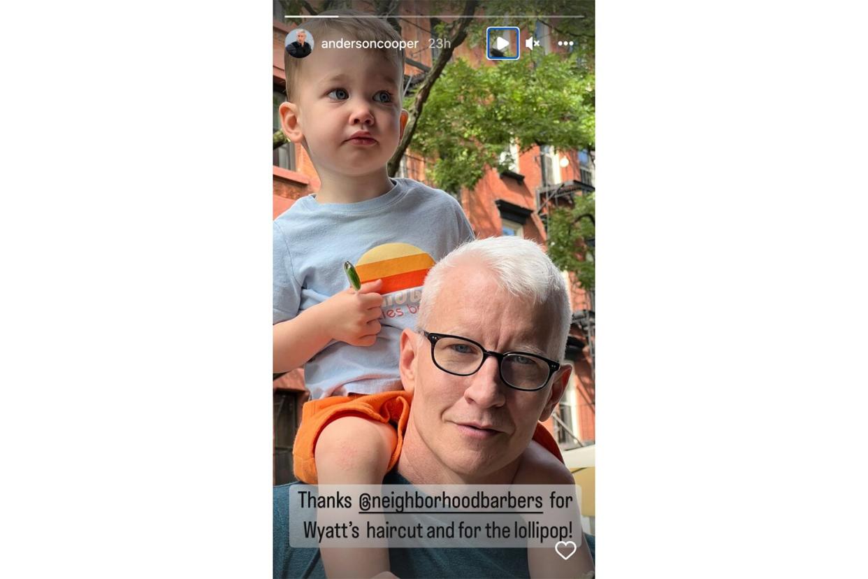 Anderson Cooper Debuts Son Wyatt's First Haircut