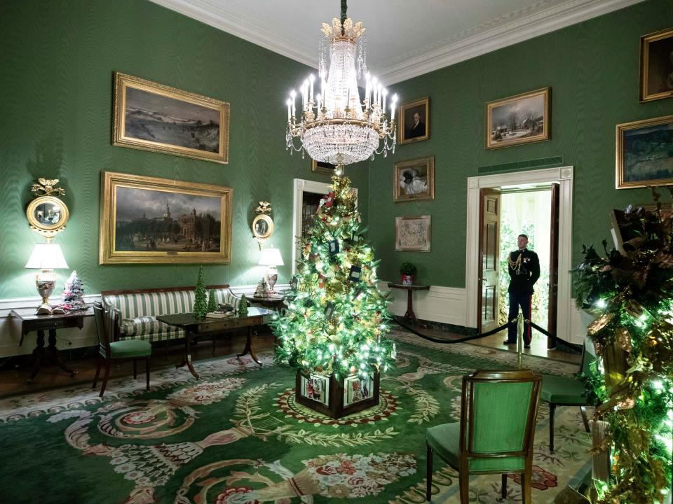 The Green Room at Christmas.