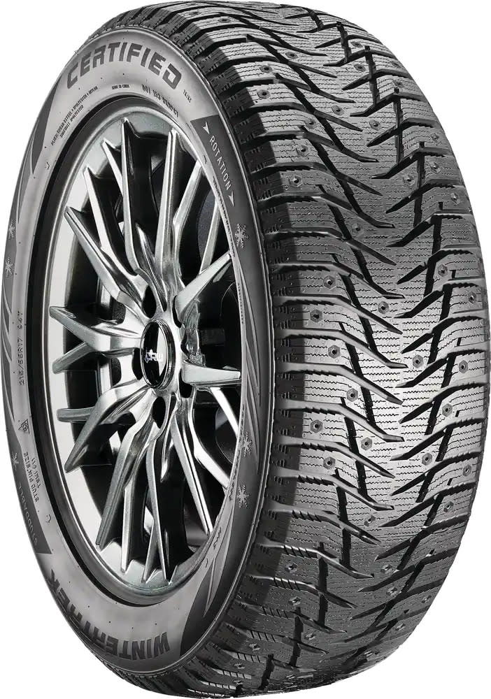 Certified WinterTrek Studdable Tire for Passenger & CUV. Image via Canadian Tire.