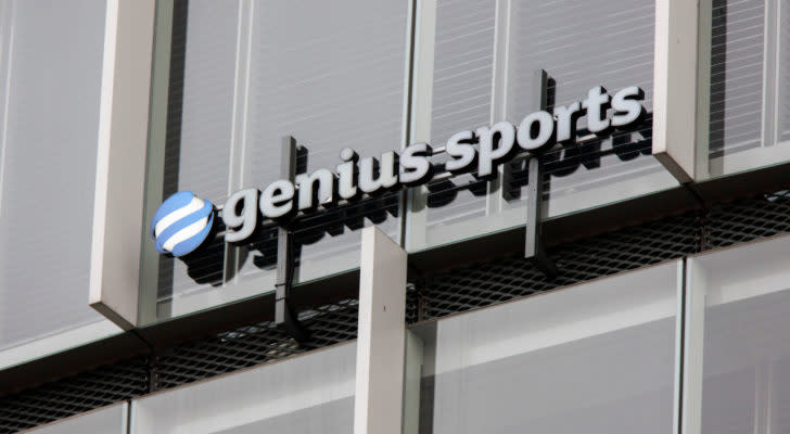 Genius sports logo. Genius Sports is a sports data and technology company that provides data management and integrity services.