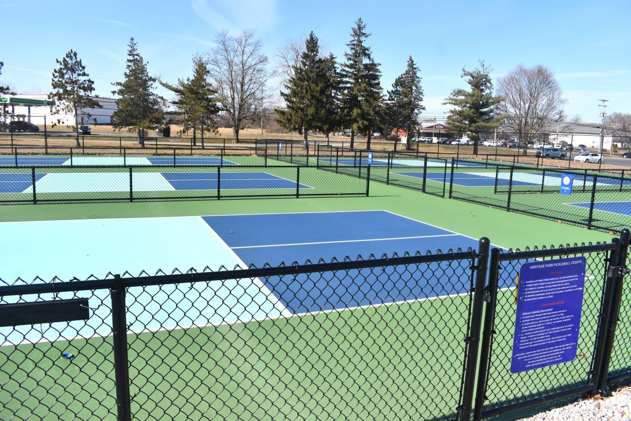Adrian's pickleball courts, which opened in July 2023, are pictured Feb. 23 at Heritage Park.