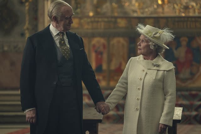 <p>Justin Downing/Netflix</p> Jonathan Pryce and Imelda Staunton on 'The Crown'