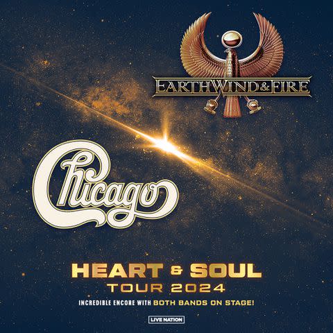 <p>Courtesy of Live Nation</p> Chico and Earth, Wind & Fire's Heart & Soul Tour poster