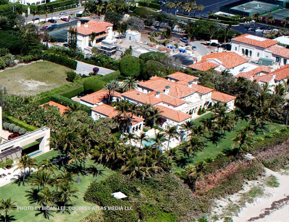 An oceanfront residence at 100 Emerald Beach Way in Palm Beach is seen in a photo taken several years ago. The mansion has generated a 2023 property tax bill of $1.03 million.