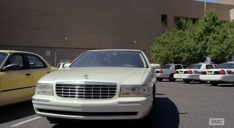 One of the show's first scenes sees Jimmy, a struggling wannabe, park next to this Cadillac. The link? This is the car Saul goes on to own, once he's finally on top (and a fully-fledged dodgy lawyer...).