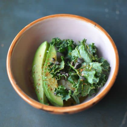 Oatmeal with Avocado and Kale