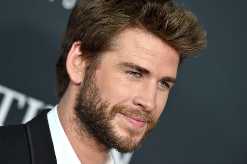 A closeup of Liam Hemsworth