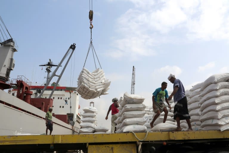 Hodeida port is the entry point for nearly all food imports and humanitarian aid into impoverished Yemen 