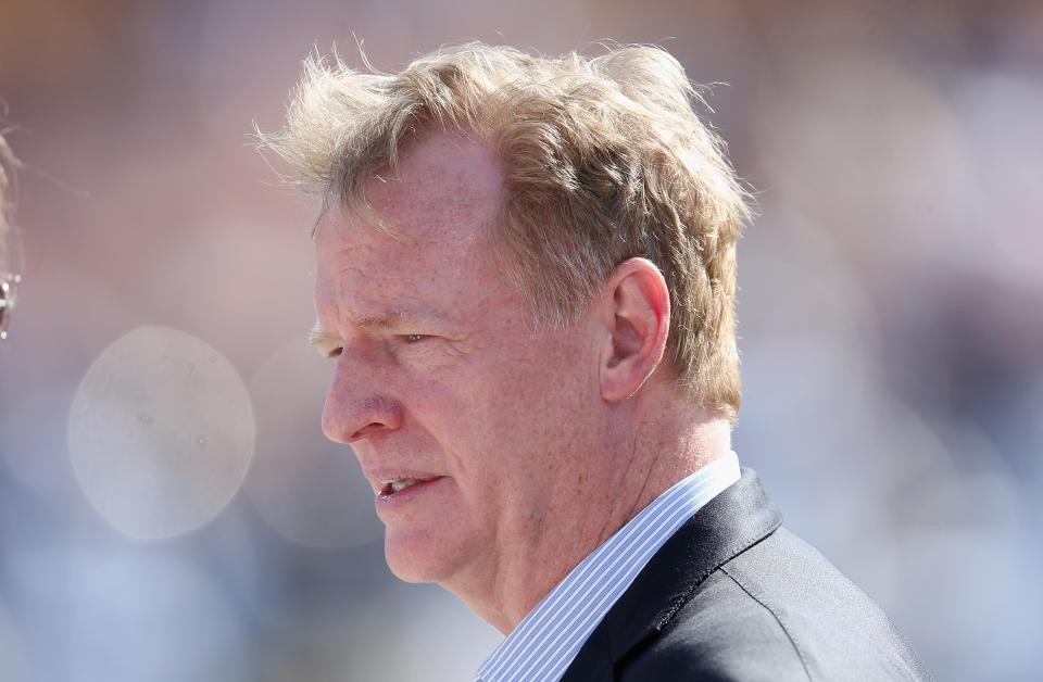 Roger Goodell's first comment on Colin Kaepernick came Wednesday. (Getty Images)