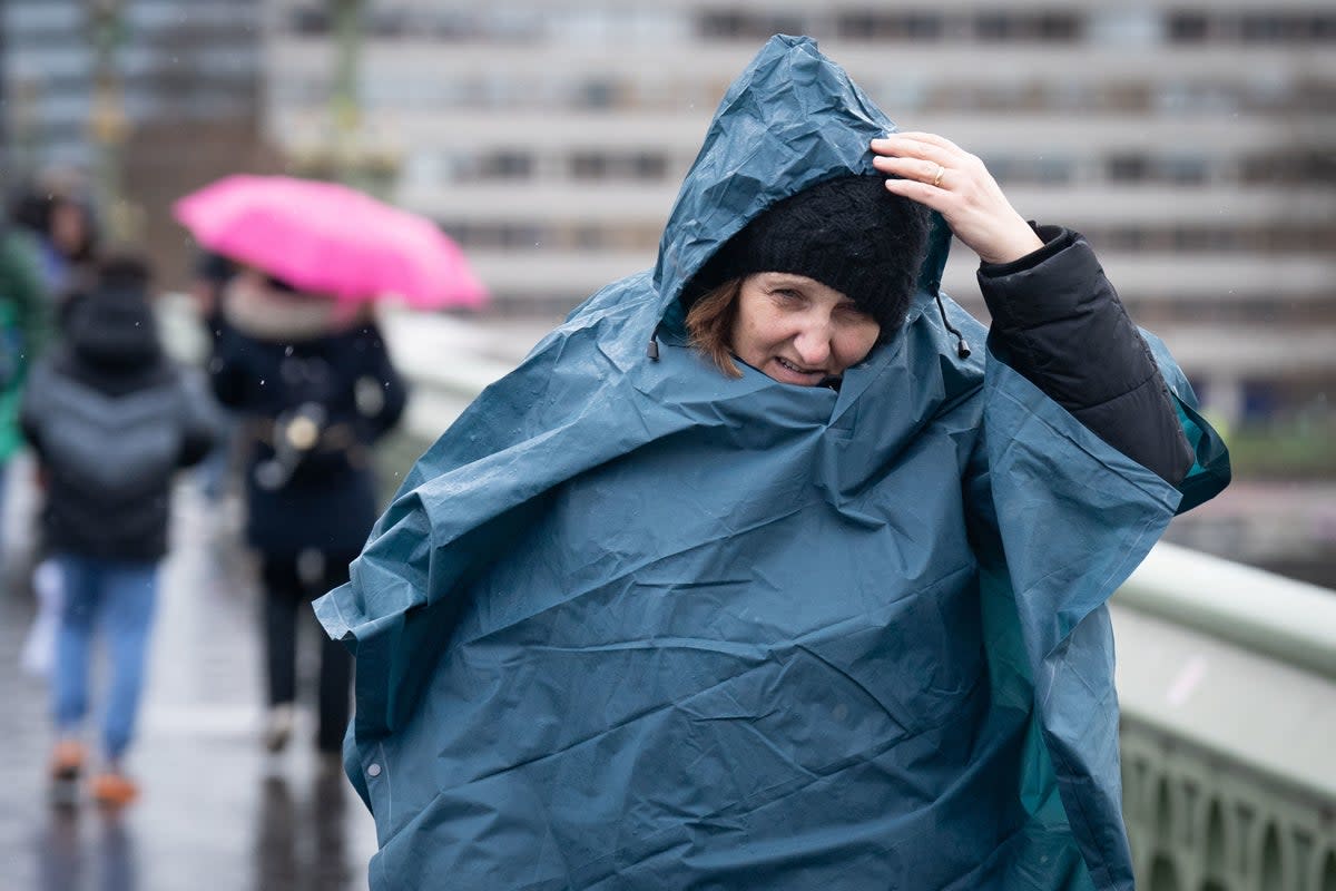 The UK is set to see yet another weekend of miserable weather next week as the Met Office issues weather warnings this week. (PA)