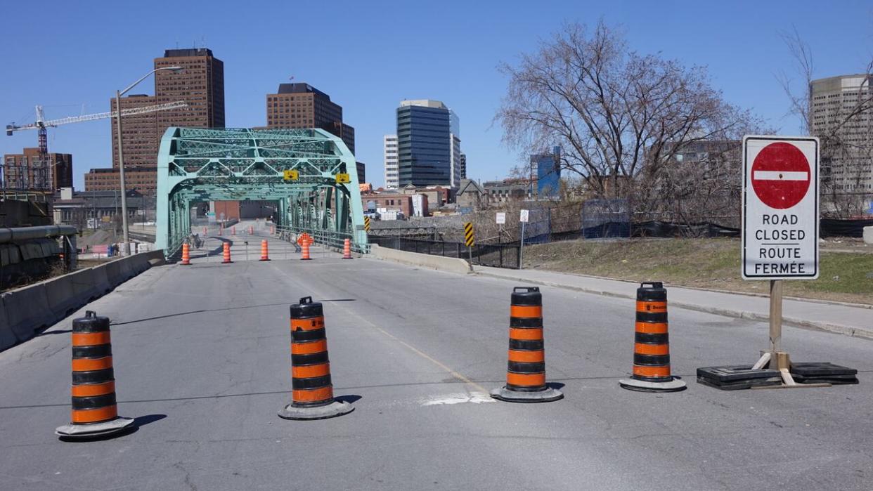 The Union Bridge at the Chaudière Crossing is expected to reopen Sept. 29. (Andrew Foote/CBC - image credit)