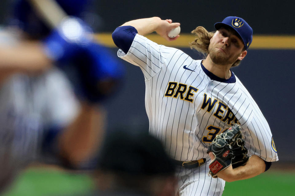 Corbin Burnes won 2021 NL Cy Young for the Milwaukee Brewers. (Photo by Justin Casterline/Getty Images)