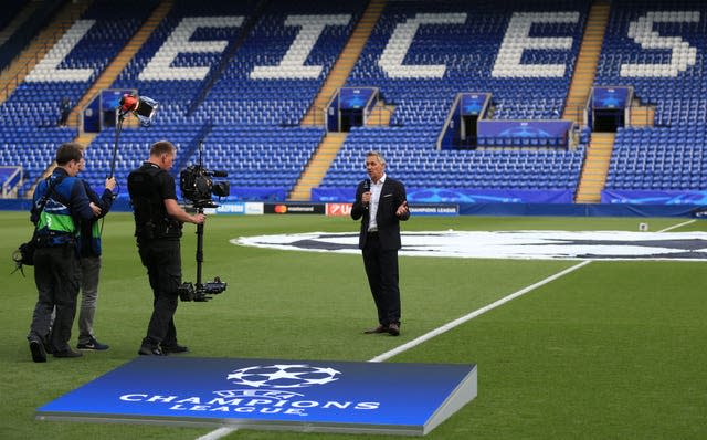 Gary Lineker makes a broadcast for BT Sport