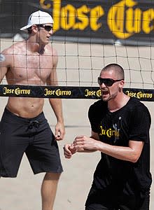 Kevin Love thinks if he continues practicing beach volleyball for the next 18 months, he could become a "decent" player