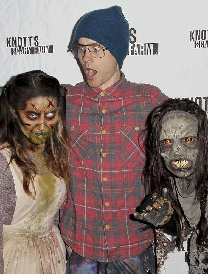 Yes, Jared Leto, those are zombies by your side. Get outta there! (Getty Images)