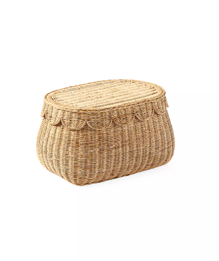 <p><a href="https://go.redirectingat.com?id=74968X1596630&url=https%3A%2F%2Fwww.serenaandlily.com%2Fproducts%2Fscallop-rattan-basket%2F575000&sref=https%3A%2F%2F" rel="nofollow noopener" target="_blank" data-ylk="slk:Shop Now;elm:context_link;itc:0;sec:content-canvas" class="link ">Shop Now</a></p><p>Scallop Rattan Basket</p><p>$288.00</p>