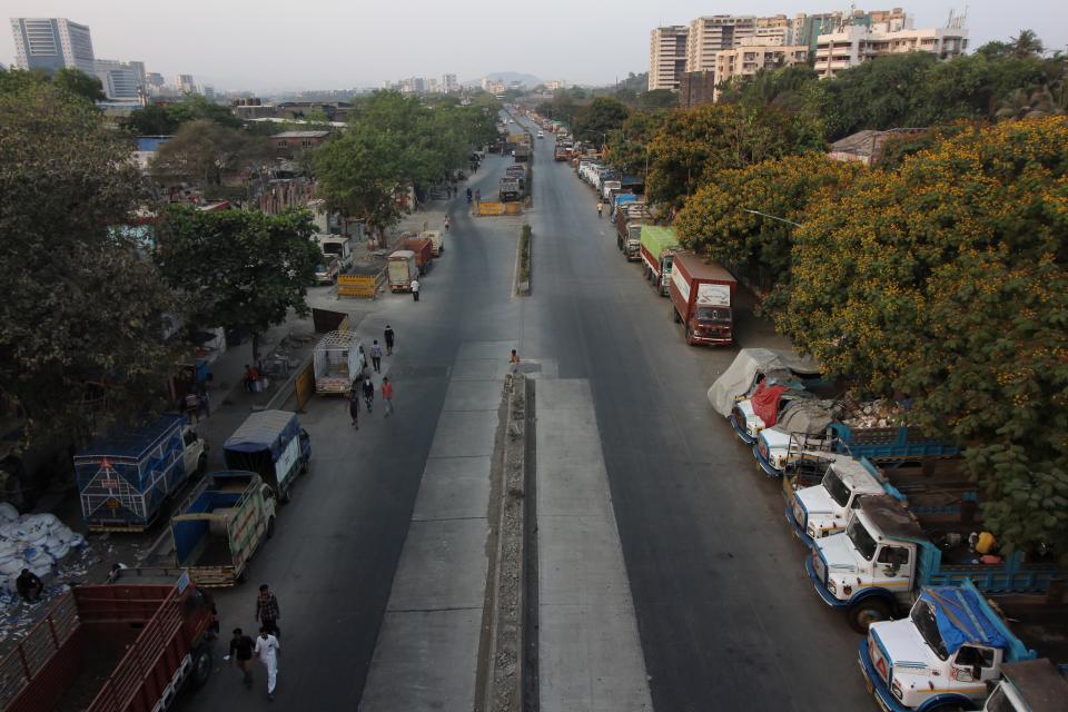 A nearly empty road in Mumbai, as India continues its nationwide lockdown to control the spread of the COVID-19 pandemic.