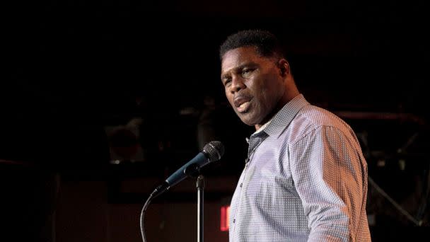 PHOTO: Heisman Trophy winner and Republican candidate for US Senate Herschel Walker speaks at a rally on May 23, 2022 in Athens, Georgia. (Megan Varner/Getty Images, FILE)