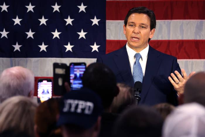 Florida Gov. Ron DeSantis at a New York City event in February