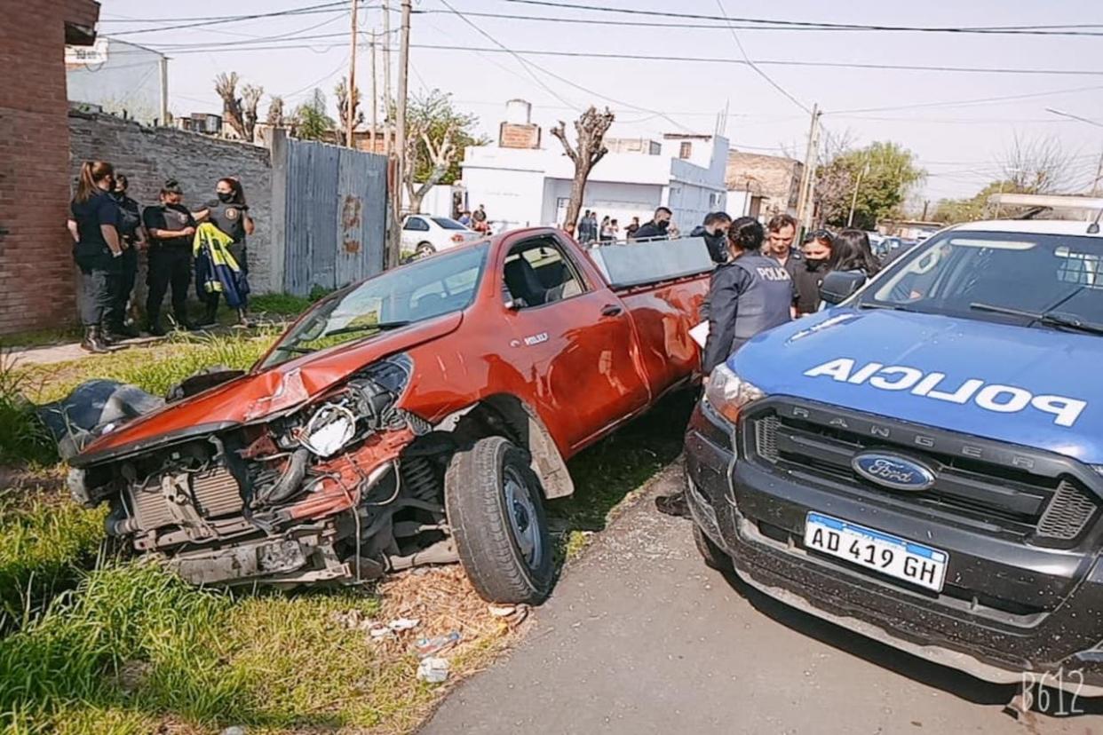 Los ladrones perdieron el control de la camioneta robada