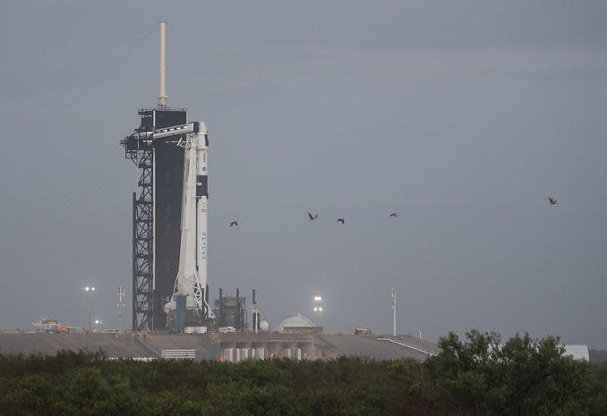 SpaceX is readying a Falcon 9 rocket and Crew Dragon capsule for launch Saturday to carry four astronauts to the International Space Station. It will be the second piloted flight of a Crew Dragon and the first NASA- and FAA-certified orbital spaceflight by a commercially developed spacecraft. / Credit: NASA