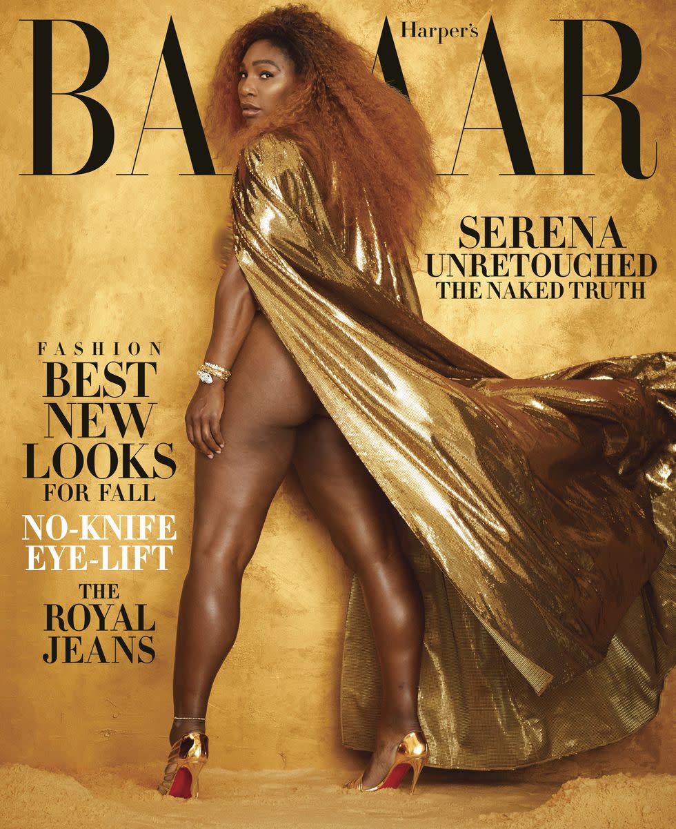 Serena Williams appears on the cover of the August 2019 of Harper's Bazaar [Photo: Harper's Bazaar]