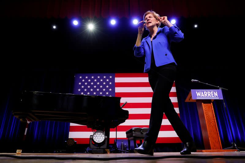 Democratic 2020 U.S. presidential candidate Warren campaigns in Orangeburg