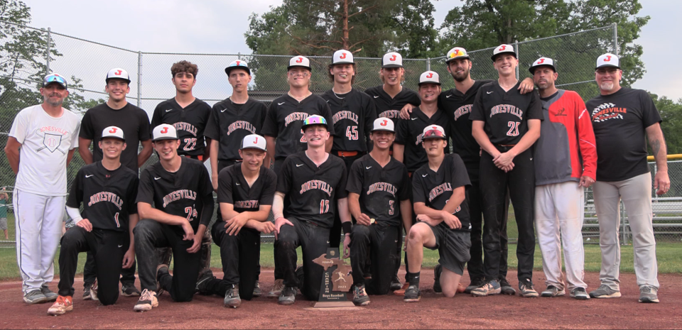 Jonesville head coach Corey Rogers (pictured here with the 2023 Comet team) led the program to their first district championship since 2018.