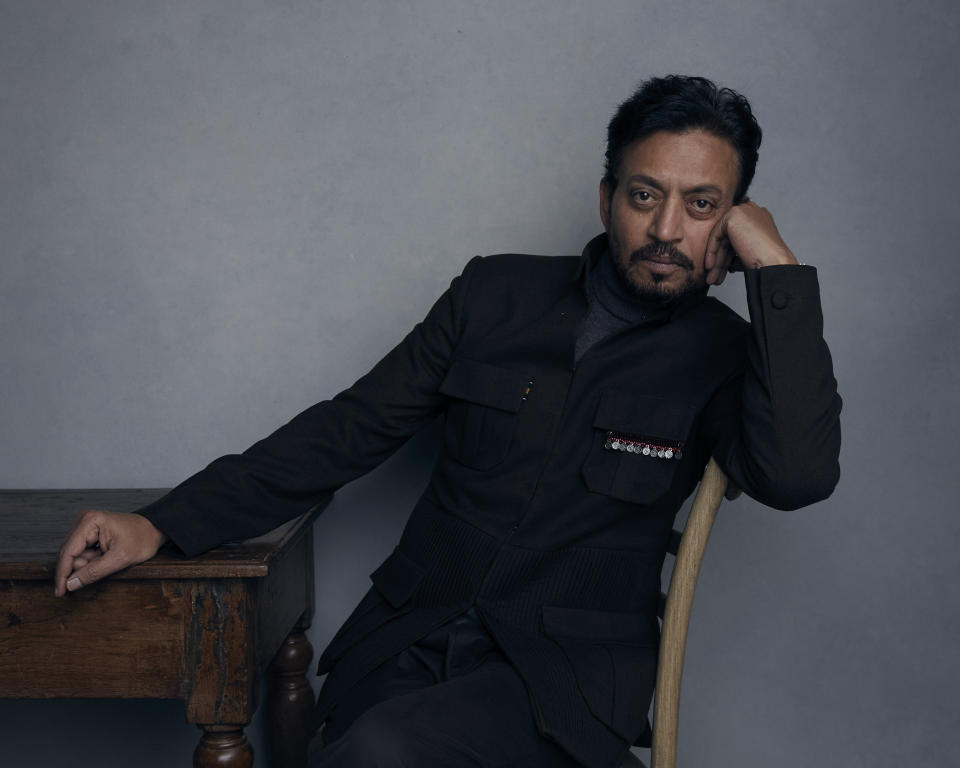 Irrfan Khan poses for a portrait to promote the film "Puzzle" at the Music Lodge during the Sundance Film Festival on Monday, Jan. 22, 2018, in Park City, Utah. (Photo by Taylor Jewell/Invision/AP)